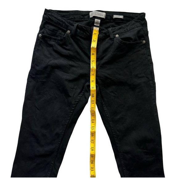 Kenneth Cole Reaction Black Capri Denim Jeans | Size 6 | Stretch Cotton - Picture 10 of 12